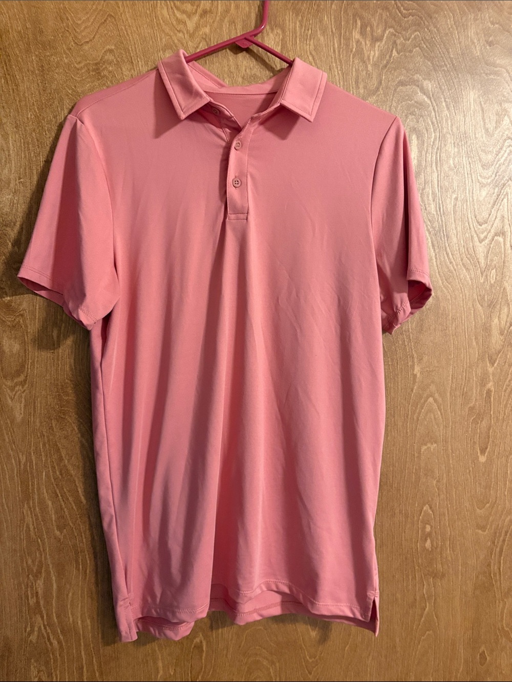 all in motion Men's Coral-Pink Performance Polo